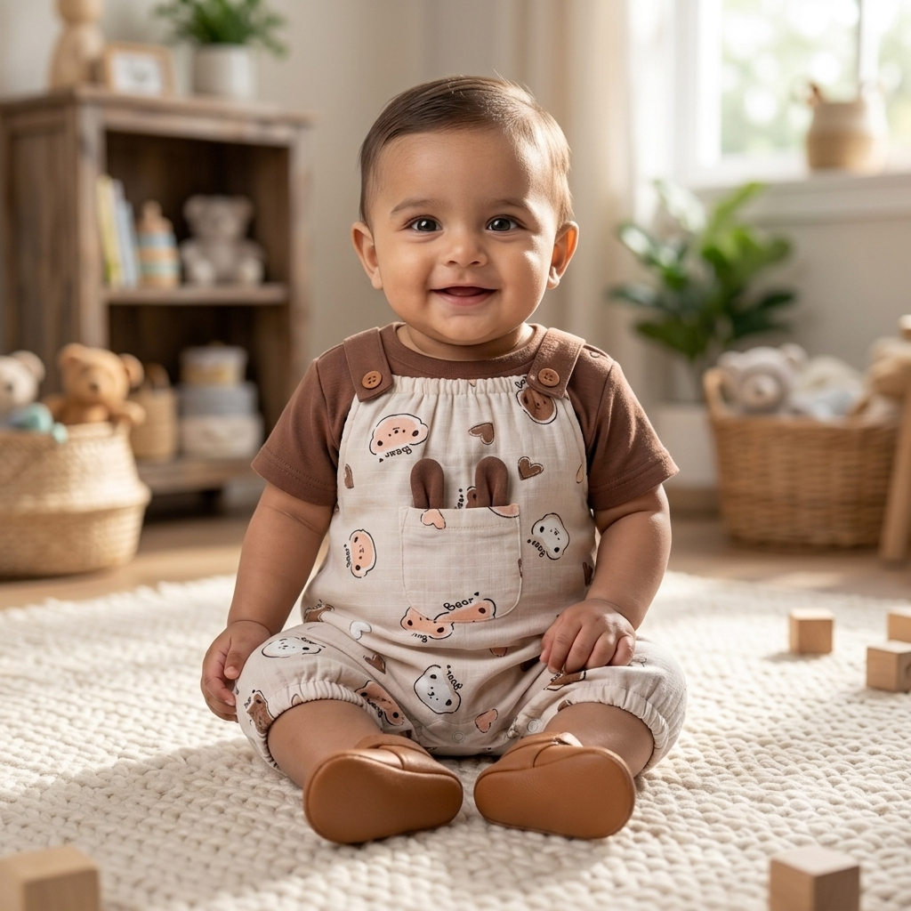 Honey Bear Ruffle Newborn Set