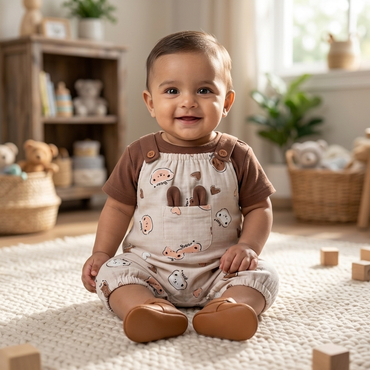 Honey Bear Ruffle Newborn Set