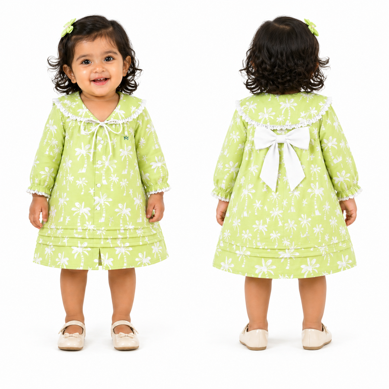 Sailor collared front open frock