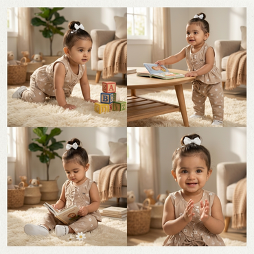 Sleeveless Baby Nightwear Two-Piece