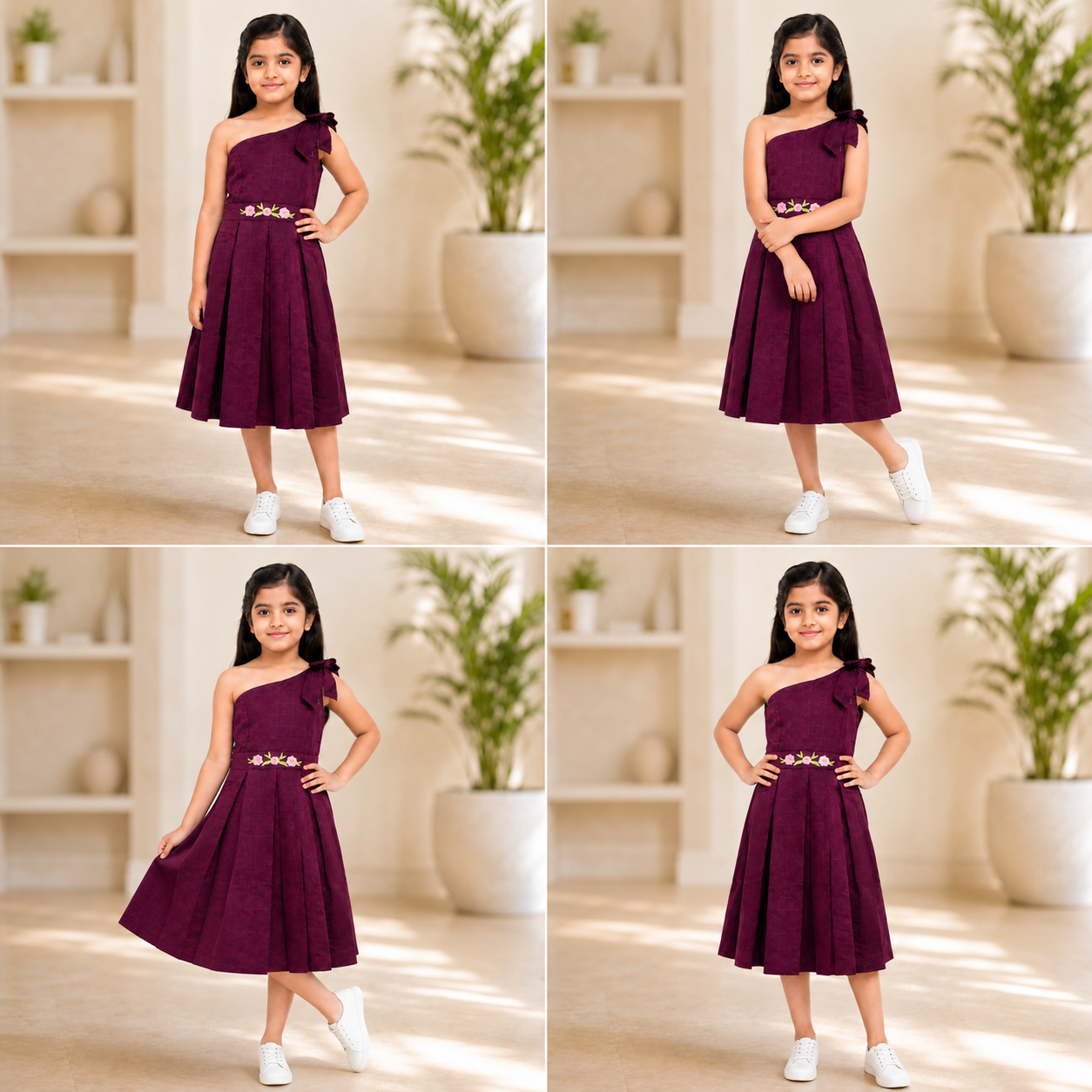 One shoulder frock-One piece