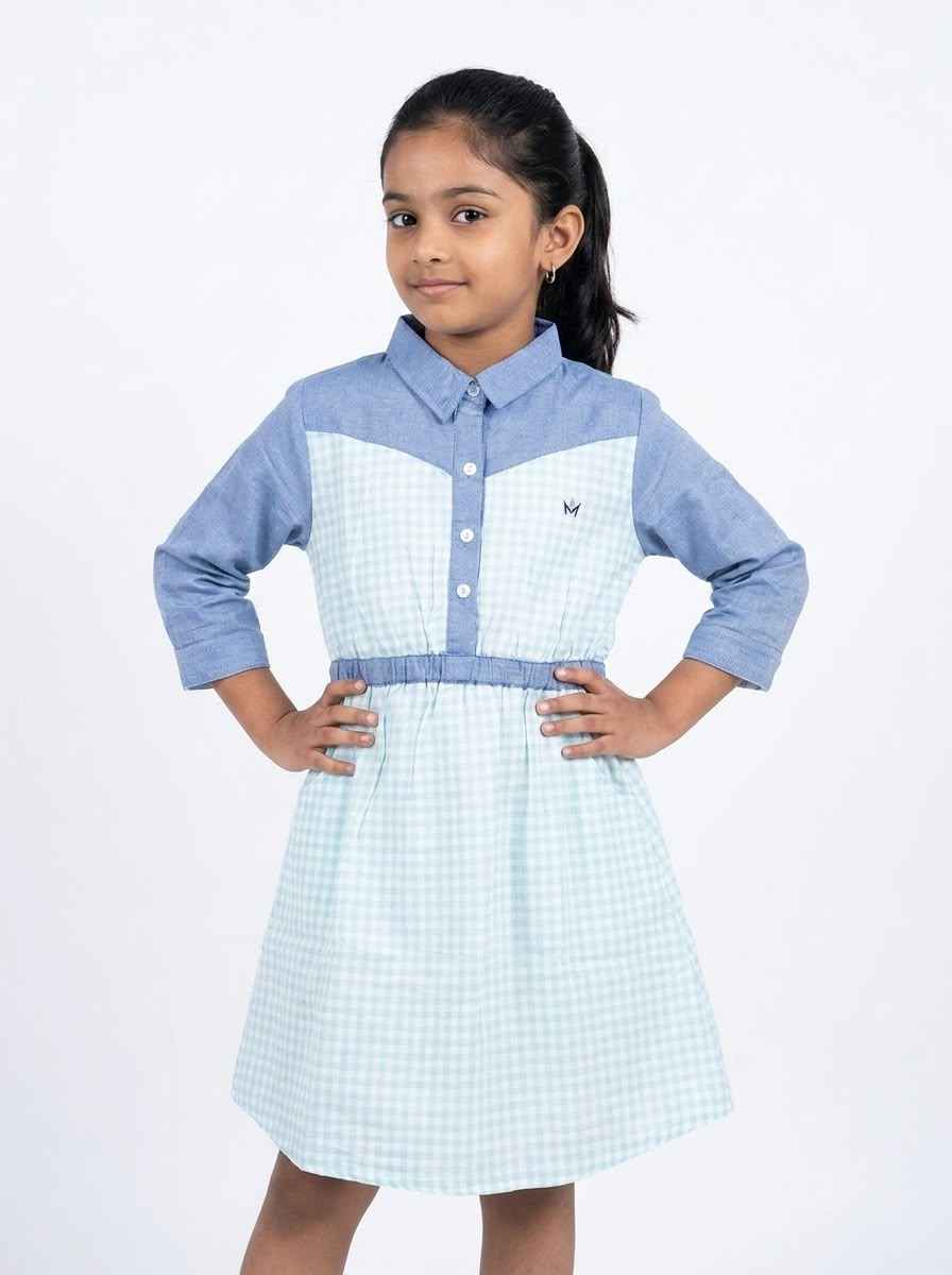 Two-Tone Utility Style Dress