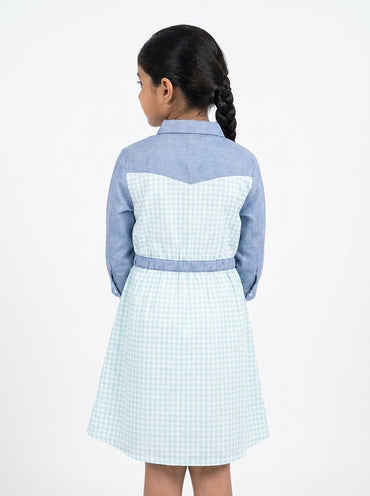 Two-Tone Utility Style Dress