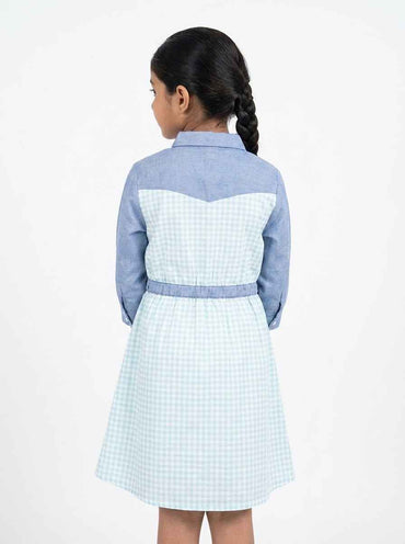 Two-Tone Utility Style Dress