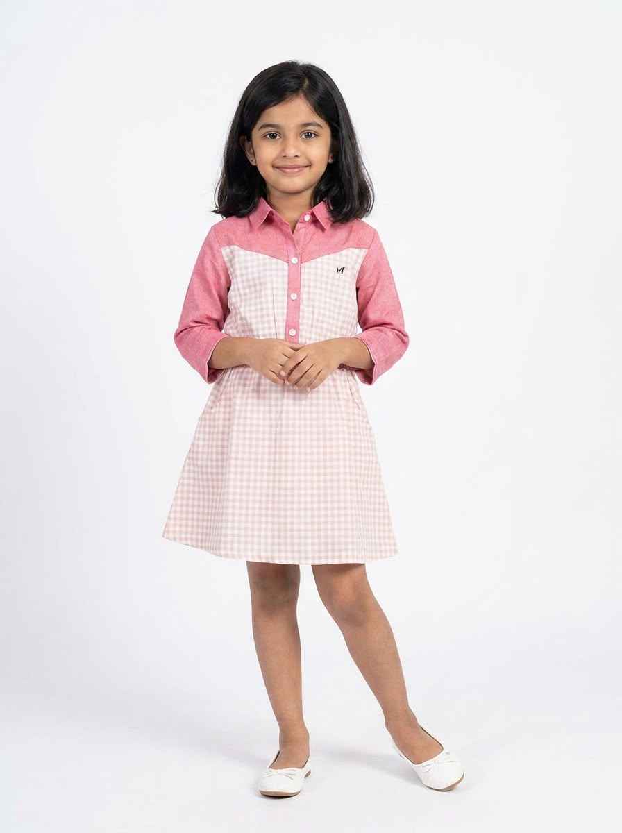Two-Tone Utility Style Dress