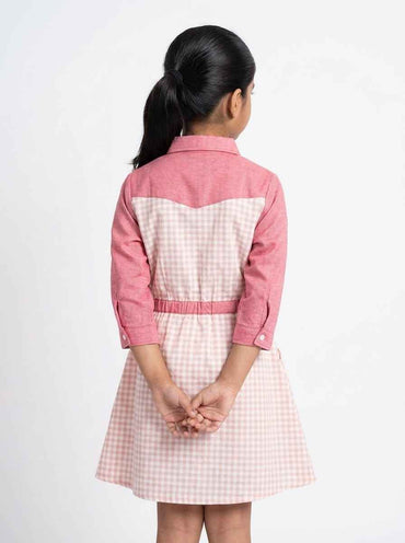 Two-Tone Utility Style Dress