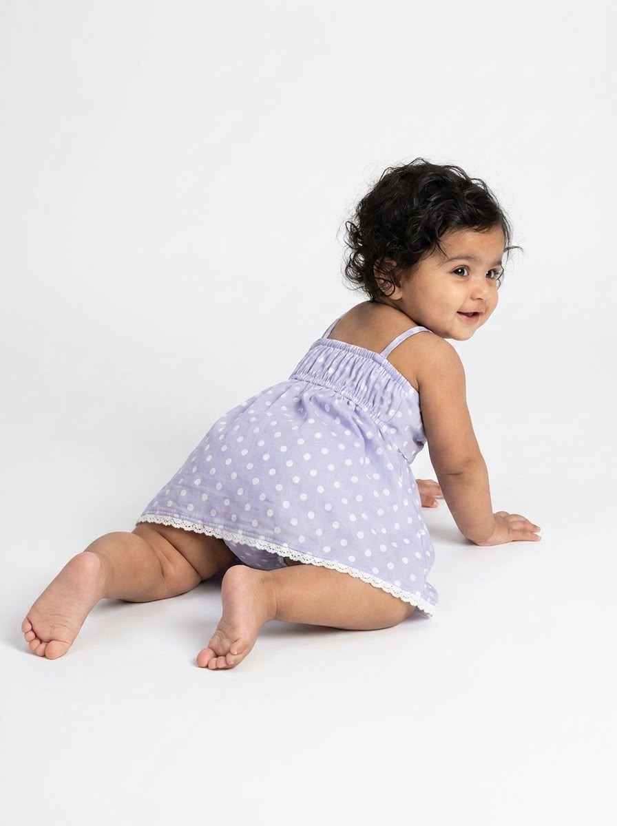 Baby Girls Printed Fit & Flare Dress One-Piece