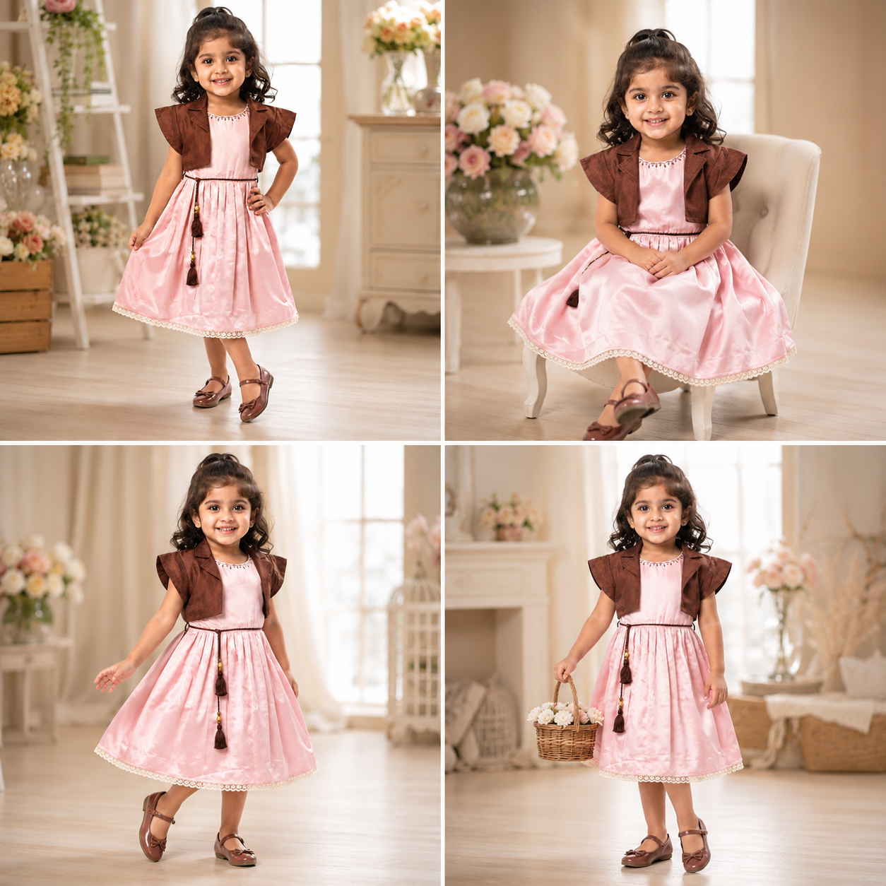 Blush Layered Bolero Dress Set