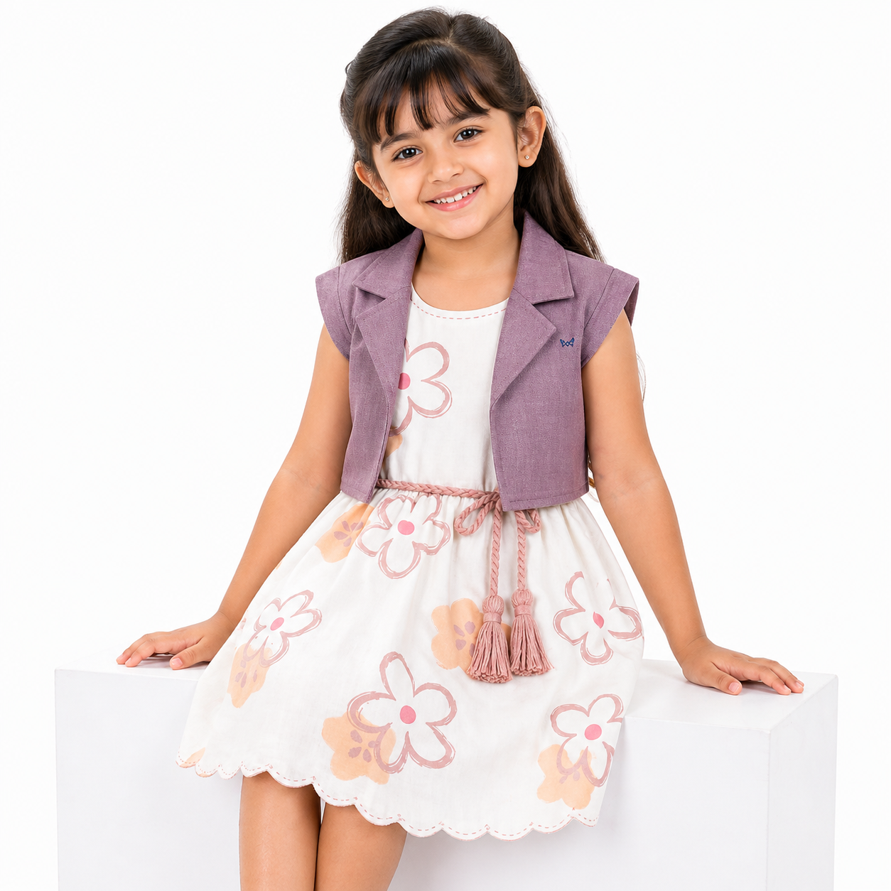 Foral bloom Layered Bolero Dress Set