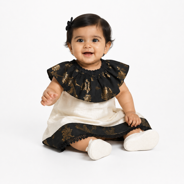 Newborn Ruffle Collar Dress - KinderMox