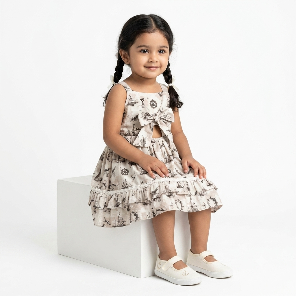 A-line fit-and-flare Frock