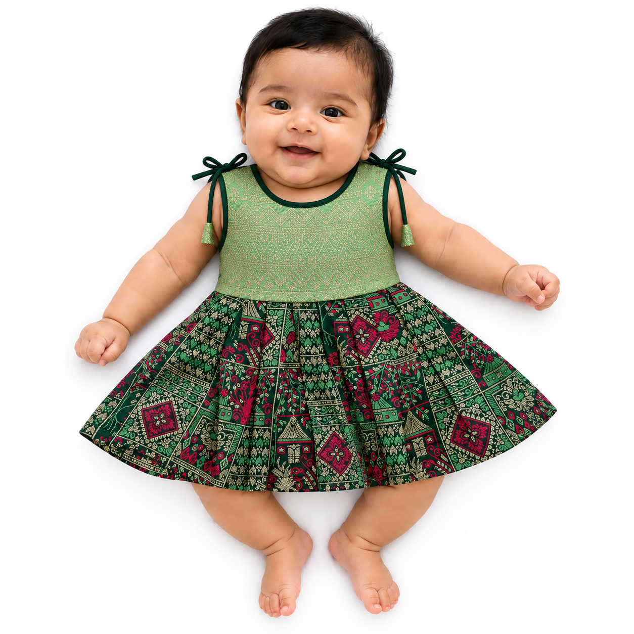 Fusion Ethinic Dress With Coordinate Headband