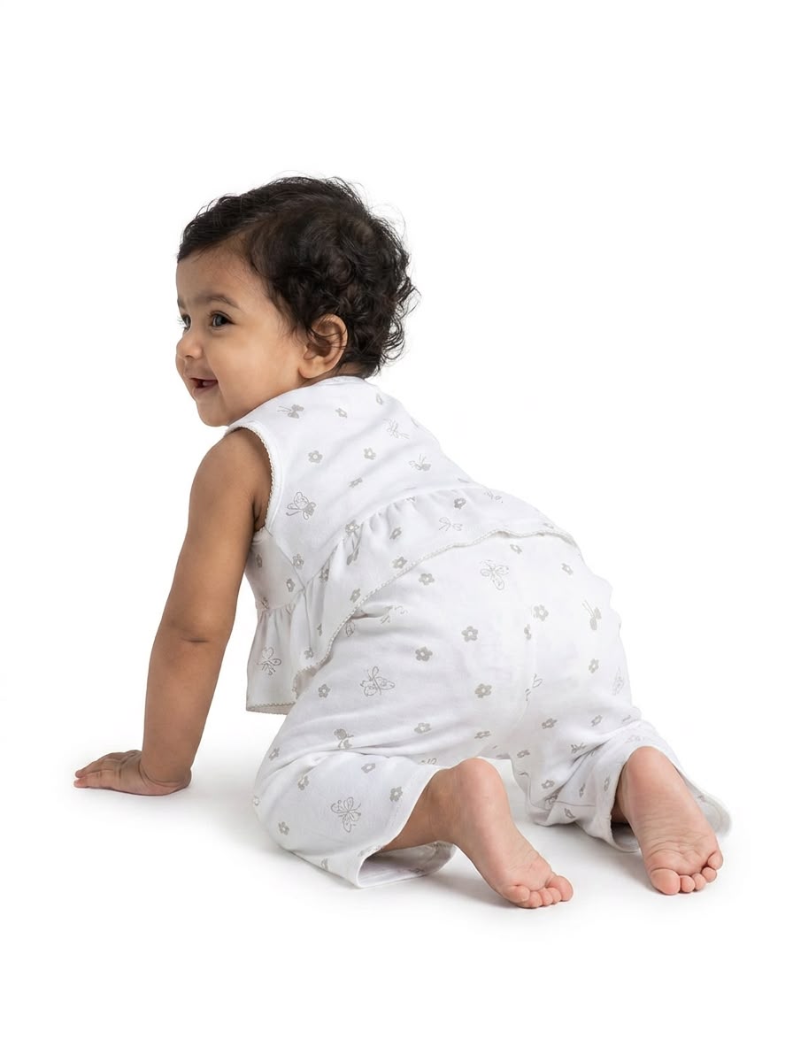 Sleeveless baby nightwear-Two-piece
