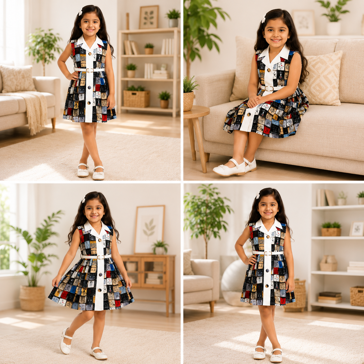 Urban Patchwork A-Line Dress