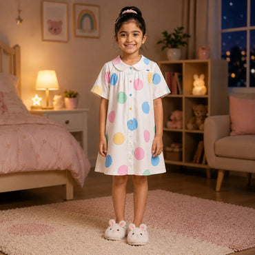 Candy Dot Collar Sleep Dress