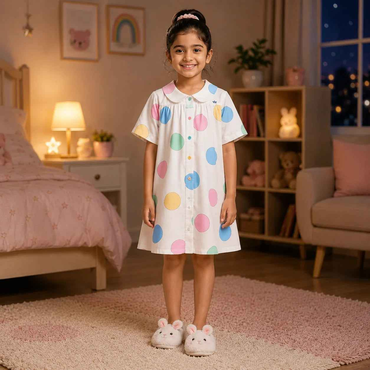 Candy Dot Collar Sleep Dress