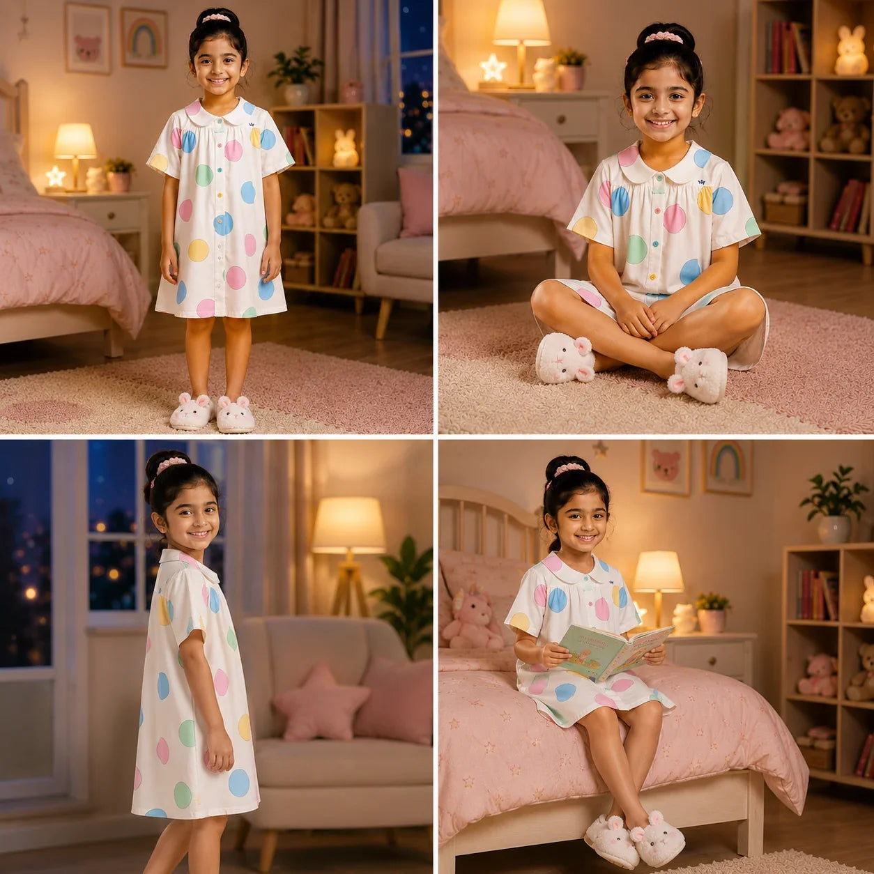 Candy Dot Collar Sleep Dress