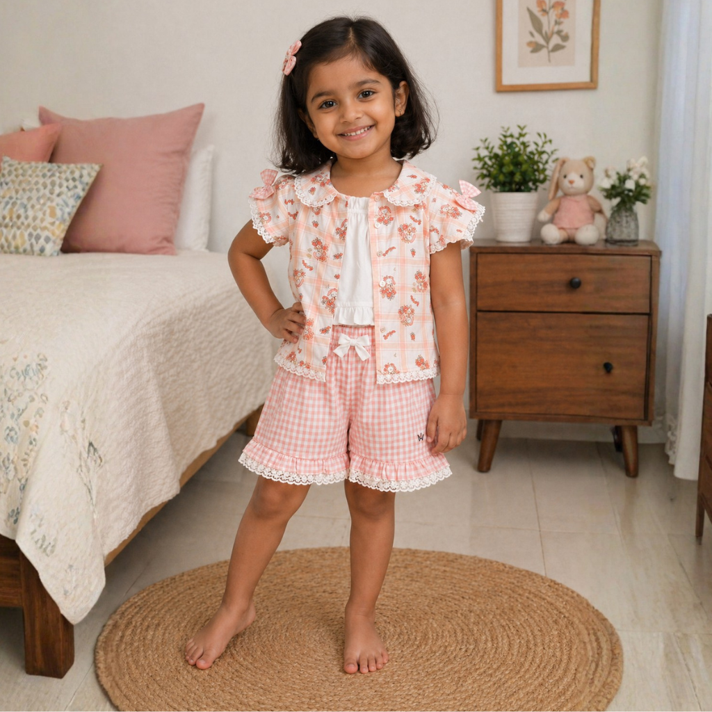 Printed Shirt & shorts set