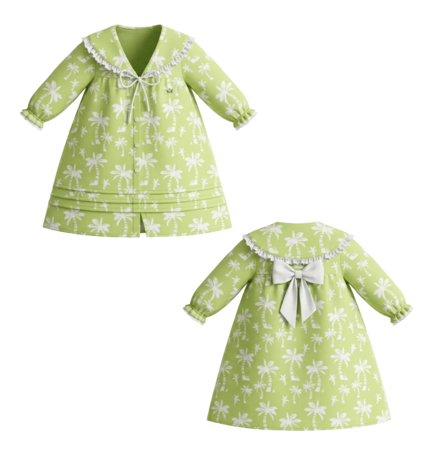 Sailor collared front open frock
