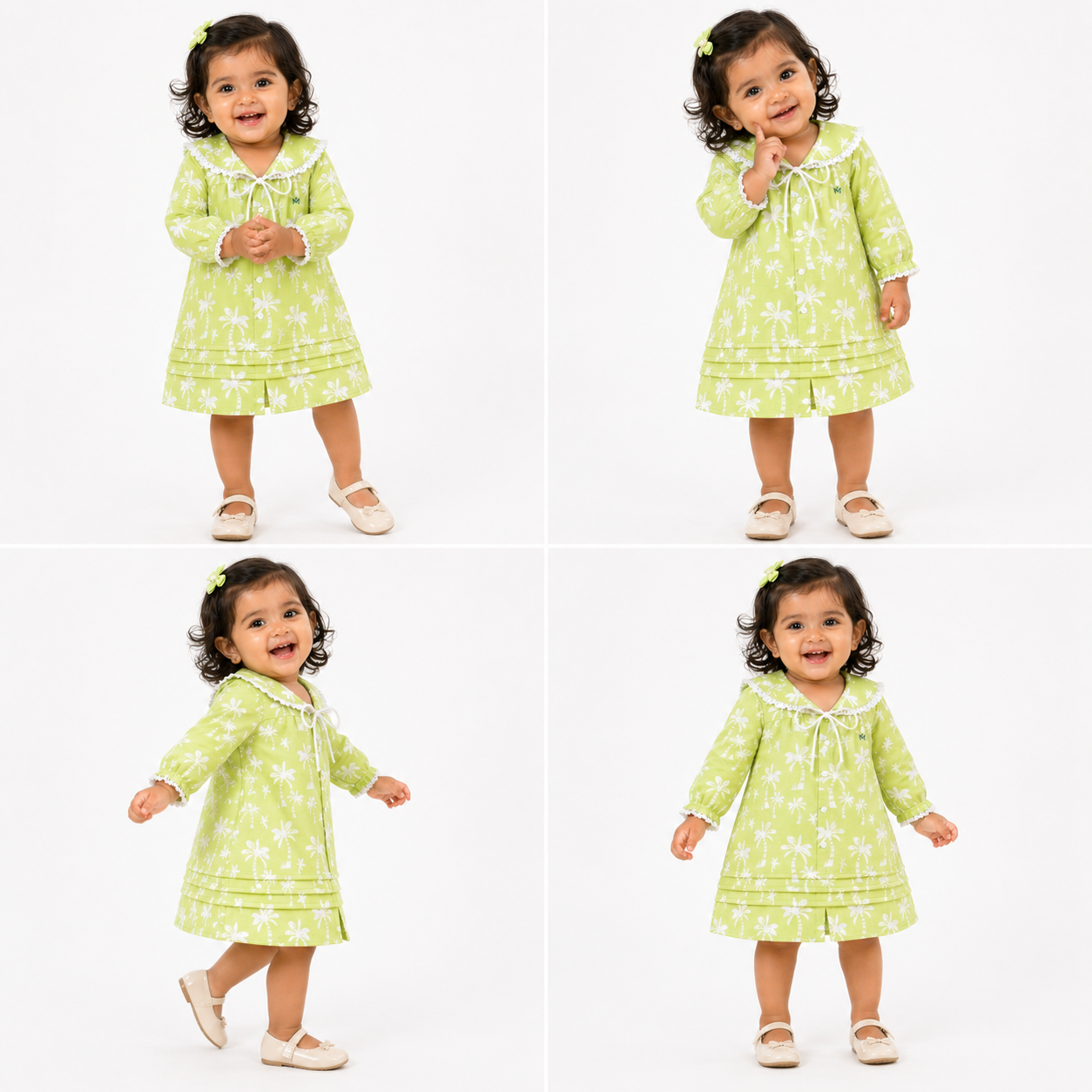 Sailor collared front open frock