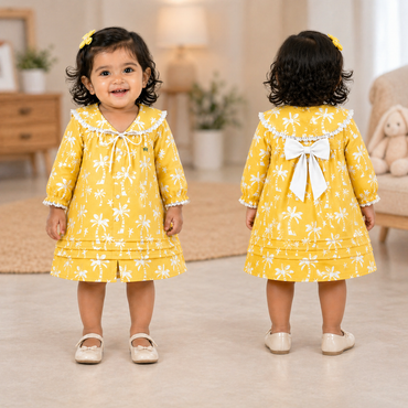 Sailor collared front open frock