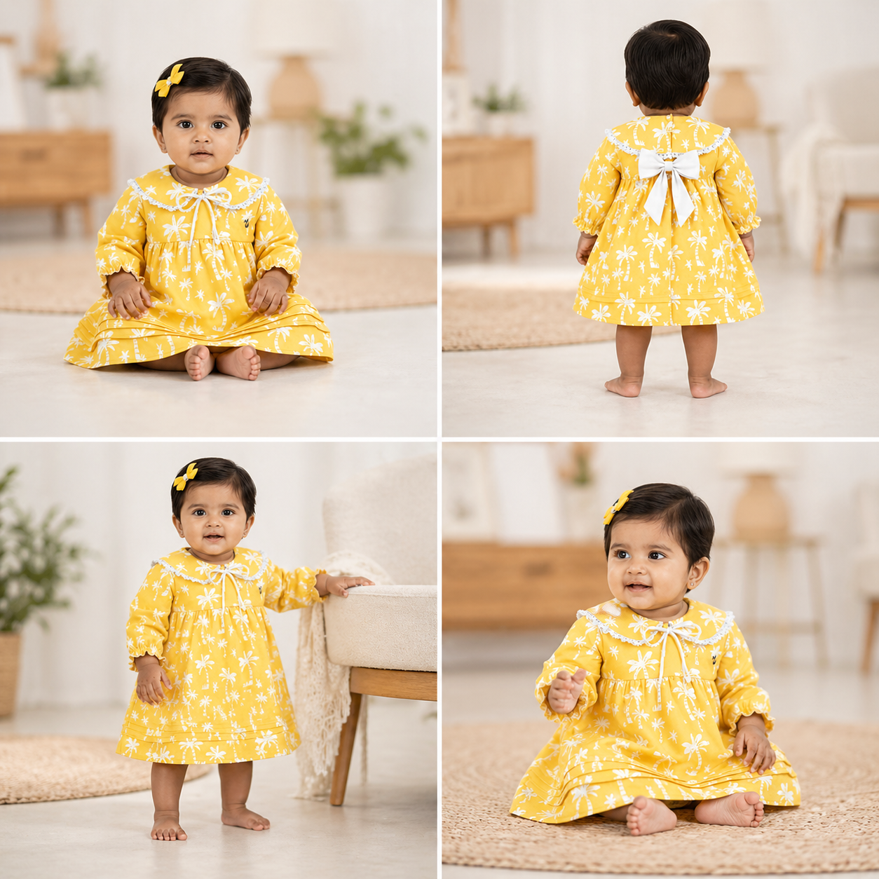 Sailor collared front open frock