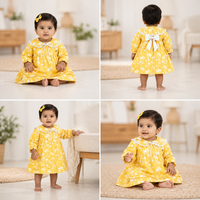 Sailor collared front open frock
