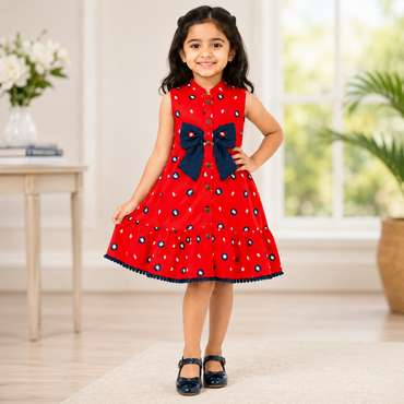 High neck A-line frock-One piece