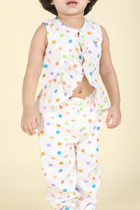 Sleeveless baby nightwear-Two-piece