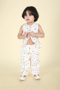Sleeveless baby nightwear-Two-piece