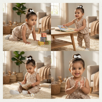 Sleeveless baby nightwear-Two-piece