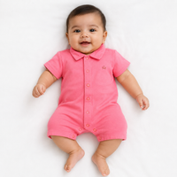 Monochromatic Collared Polo Romper
