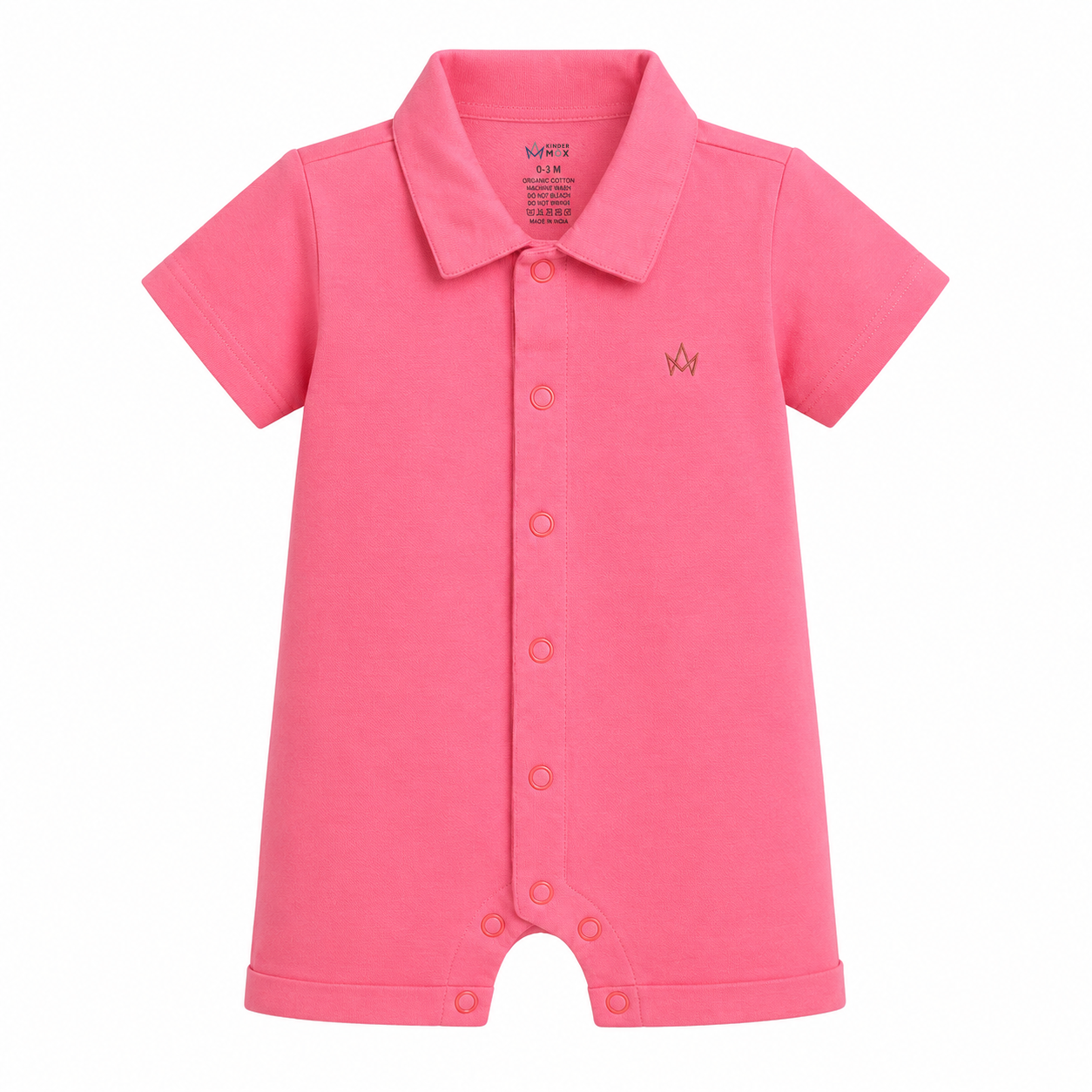 Monochromatic Collared Polo Romper