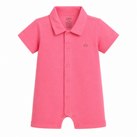 Monochromatic Collared Polo Romper