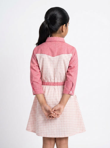 Two-Tone Utility Style Dress