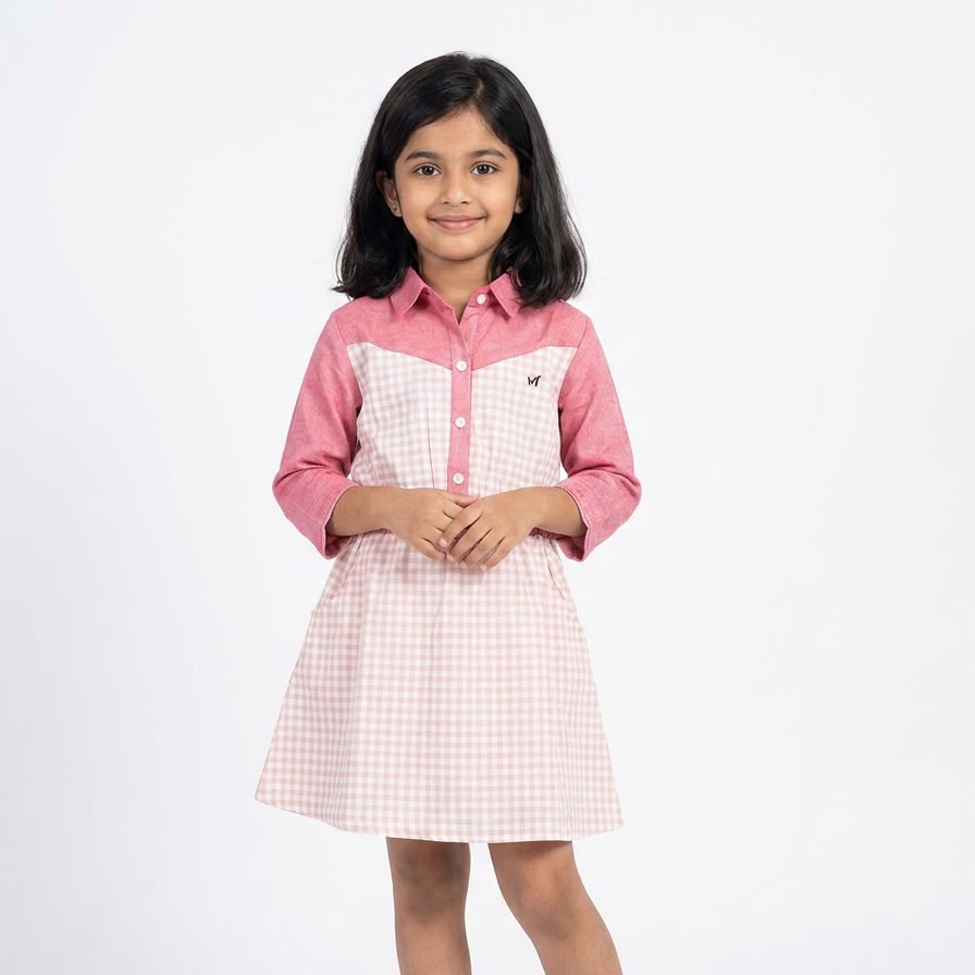 Two-Tone Utility Style Dress