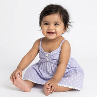 Baby Girls Printed Fit & Flare Dress- One piece