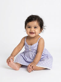 Baby Girls Printed Fit & Flare Dress- One piece