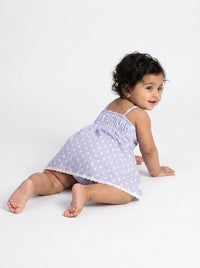 Baby Girls Printed Fit & Flare Dress- One piece