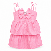 Girls' Layered Fit & Flare Dress One-Piece