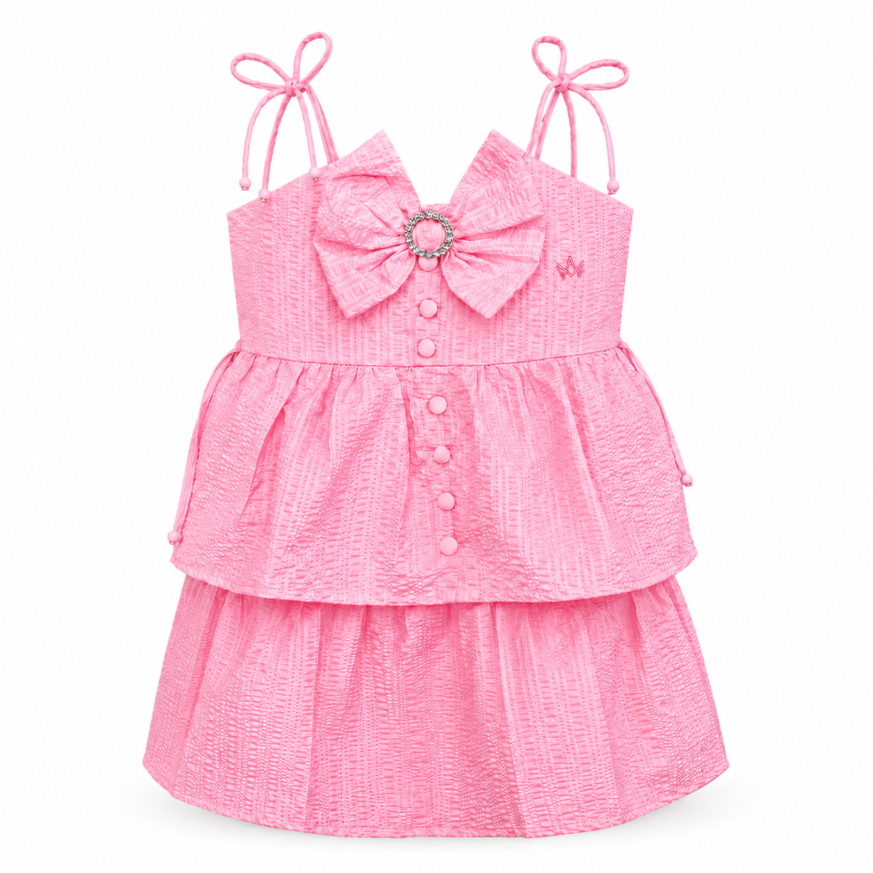 Girls' Layered Fit & Flare Dress One-Piece