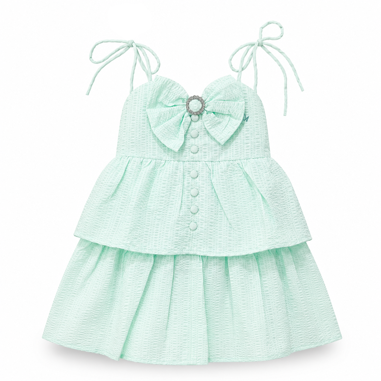 Girls' Layered Fit & Flare Dress One-Piece