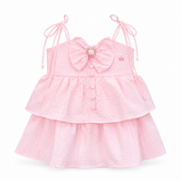 Girls' Layered Fit & Flare Dress One-Piece