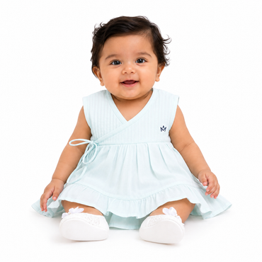 Newborn Pintuck Yoke Dress One-Piece