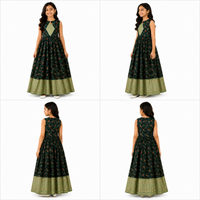 Girls Sleeveless Ethnic Gown One-piece