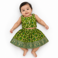 Infant Ethnic Crop Top & Pleated Skirt Set Two-piece
