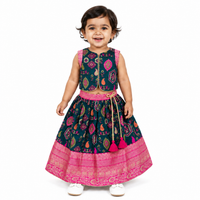 Toddler Festive Ethnic Blouse & Gathered Skirt Set Two-Piece