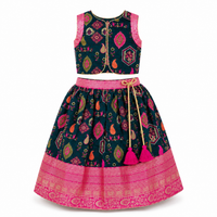 Toddler Festive Ethnic Blouse & Gathered Skirt Set Two-Piece