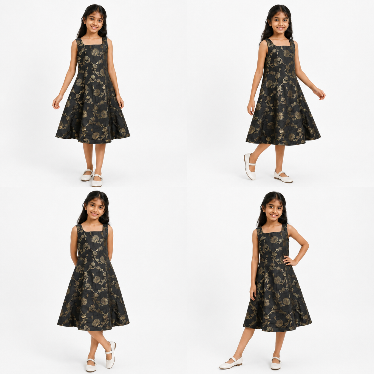 Sleeveless Panel Midi Dress
