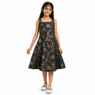 Sleeveless Panel Midi Dress